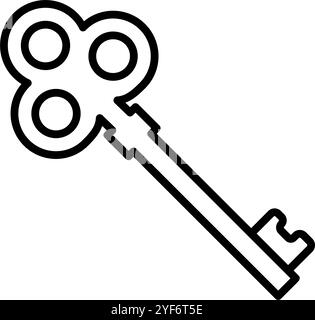 old key - simple vector icon Stock Vector