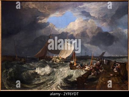 Painting of An English Packet Arriving at Calais Pier in 1803 by