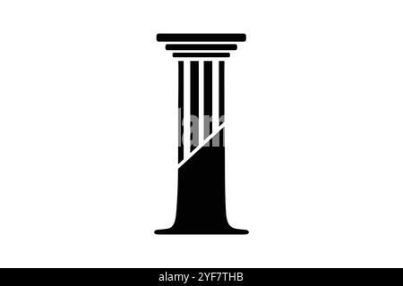 Letter II Pillar Law Logo Stock Vector