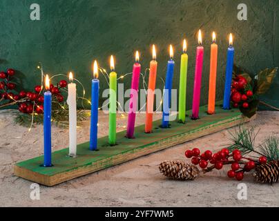 Night of the Candles, traditional Colombian celebration. Stock Photo