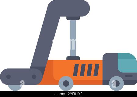 Side view of a garbage truck collecting and transporting trash, waste management and urban cleaning services Stock Vector