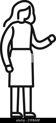 Businesswoman making a hand gesture while explaining business strategy Stock Vector