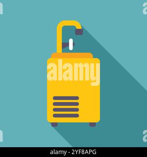 Modern yellow water cooler dispenser offering refreshing hydration, perfect for office, public spaces, or any environment needing convenient water access Stock Vector