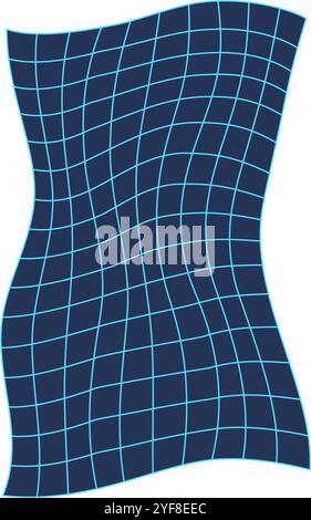 Y2k 3d Wireframe Wave Stock Vector