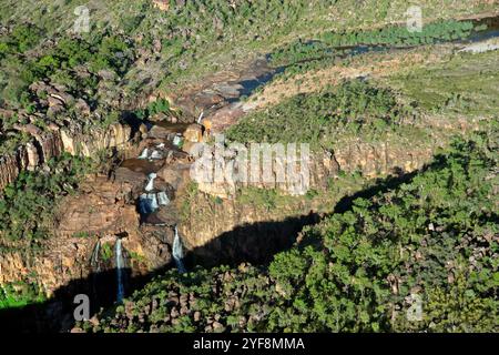 Aerial view of the twin falls, Kakadu National Park, Northern Territory, Australia Stock Photo