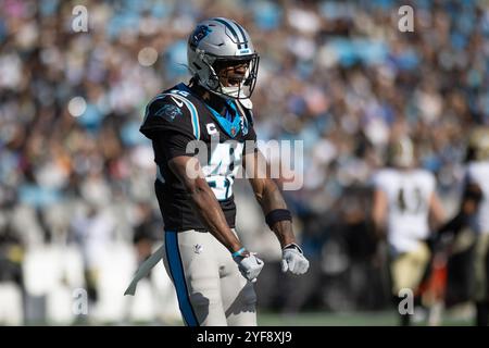 Carolina Panthers safety Sam Franklin Jr. (42) lines up during the ...