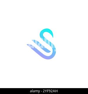 Swan Letter S Logo Design Vector Stock Vector