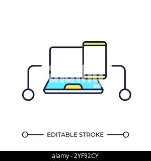 Cross platform system RGB color icon Stock Vector