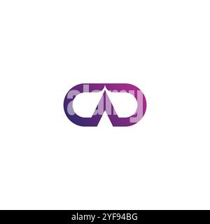 Letter CAD Logo Design Vector. CD Logo Stock Vector