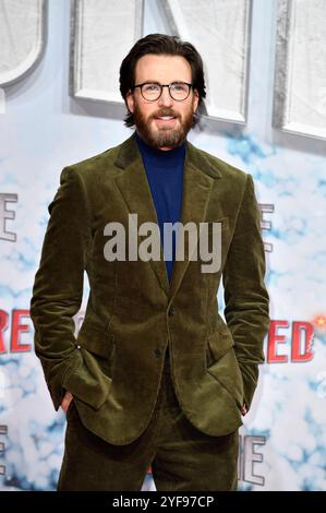 Chris Evans bei der Weltpremiere des Kinofilms 'Red One - Alarmstufe Weihnachten' im UCI Luxe East Side Gallery. Berlin, 03.11.2024 Stock Photo