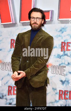 Chris Evans bei der Weltpremiere des Kinofilms 'Red One - Alarmstufe Weihnachten' im UCI Luxe East Side Gallery. Berlin, 03.11.2024 Stock Photo