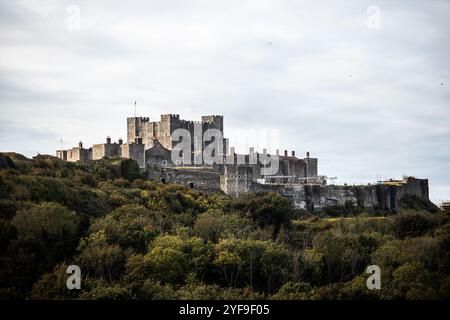 Dover Castle. The most iconic of all English fortresses. English castle on top of the hill. Stock Photo