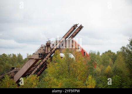 Giant transport machine for coal at former coal mine Zollverein in Essen, now Unesco World Heritage site Stock Photo