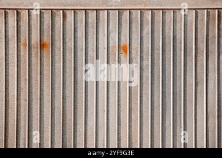 Corrugated zinc plate wall texture and background Stock Photo