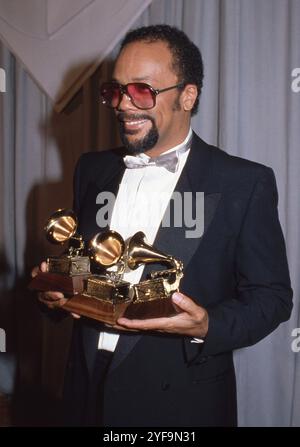 **FILE PHOTO** Quincy Jones Has passed Away. Quincy Jones at The 24th Annual Grammy Awards on February 24, 1982, at the Shrine Auditorium in Los Angeles Credit: Ralph Dominguez/MediaPunch Credit: MediaPunch Inc/Alamy Live News Stock Photo