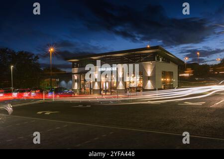 Starbucks coffee drive through building Stock Photo