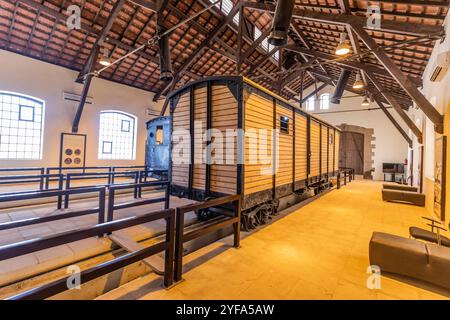 TABUK, SAUDI ARABIA - NOVEMBER 7, 2021: Museum in the former train station of Hijaz Railway in Tabuk, Saudi Arabia Stock Photo