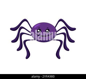 Happy, colorful spider with big eyes and a friendly look. Stock Vector