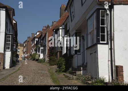 Rye, United Kingdom, June 9 2023: Mermaid Street in the historic city of Rye with traditional British houses united kingdom, Europe Stock Photo