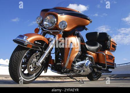 View of a shine Harley Davidson sport chopper Stock Photo