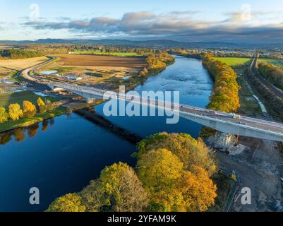 Tay Ridge Perth On Aerial view of new River Tay Bridge on The Cross Tay Link Road (CTLR ...