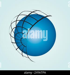Globe icon. Flat design style modern vector illustration. Stock Vector