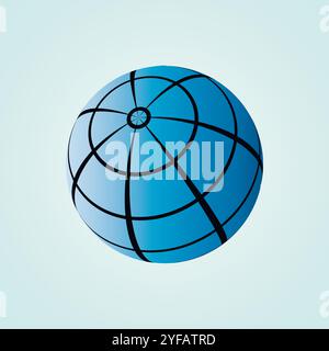 Globe icon. Flat design style modern vector illustration. Stock Vector