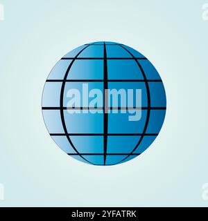 Globe icon. Flat design style modern vector illustration. Stock Vector