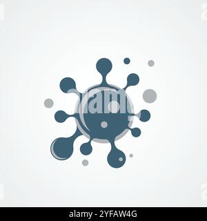 Abstract medical background. Flat vector illustration. Coronavirus bacteria cell icon. Science vector illustration. Probiotic bacteria. Stock Vector