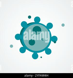 Abstract set with bacterial virus icon. Isolated vector illustration. 3d vector illustration. Virus abstract background. Stock Vector