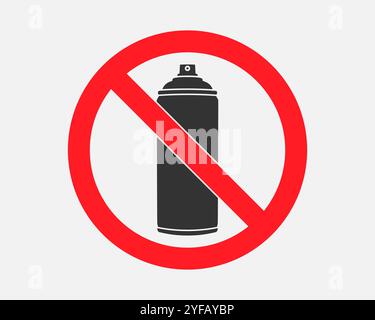 No spray can allowed sign Vector symbol or sign set collection in black ...