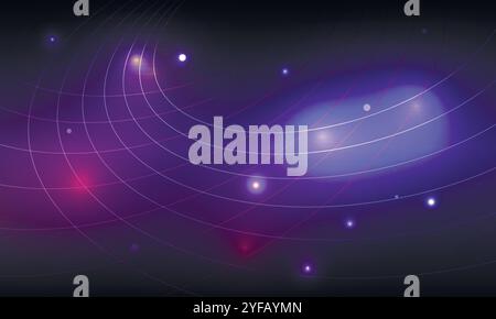 Vector abstract space background with bright circles Stock Vector