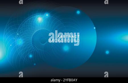 Abstract space background in abstract style on deep dark background. Modern geometric background. Blue vector abstract graphic design. Stock Vector