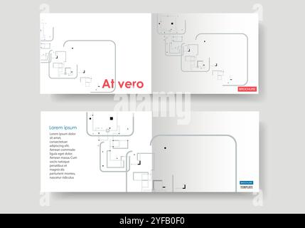 Polygonal abstract background with connected lines and dots. Modern technological brochure design Stock Vector