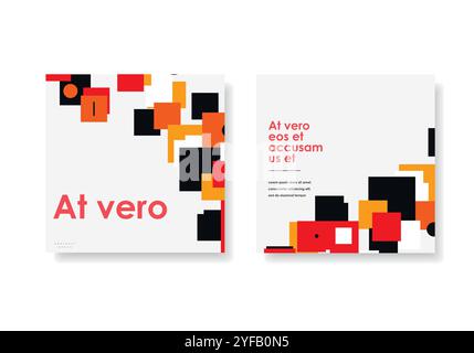 Modern abstract vector with square design brochure for design. Flat vector illustration. Modern cover template Stock Vector