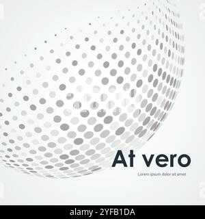 3d sphere consisting points. Innovation technology concept. Digital background. Modern 3d graphic concept. Stock Vector