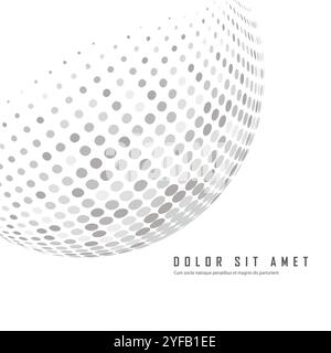 Vector 3d sphere consisting color points. Stock Vector