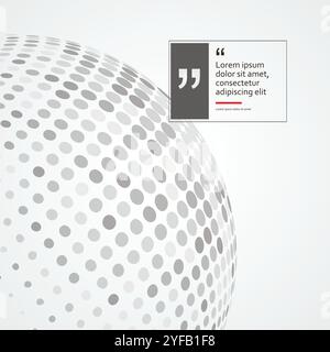 Vector 3d sphere consisting color points. Stock Vector