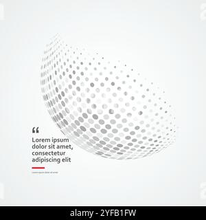 3d sphere consisting points. Innovation technology concept. Digital background. Modern 3d graphic concept. Stock Vector