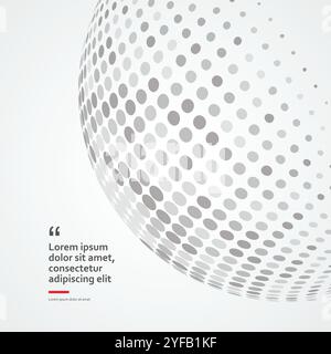 3d sphere consisting points. Innovation technology concept. Digital background. Modern 3d graphic concept Stock Vector
