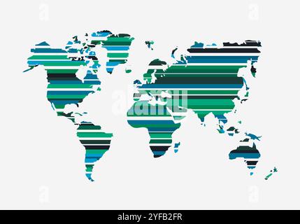 Icon for web design. Environment concept. Vector abstract graphic design. Vector world map Stock Vector