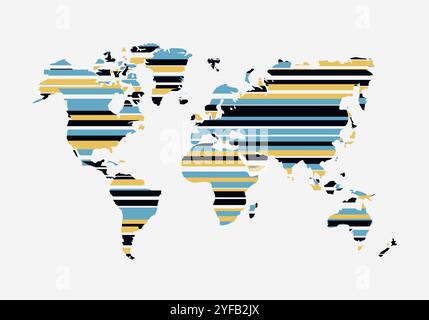 Icon for web design. Environment concept. Vector abstract graphic design. Vector world map Stock Vector