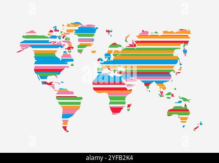 World map. Creative vector illustration. Light background. Business concept Stock Vector