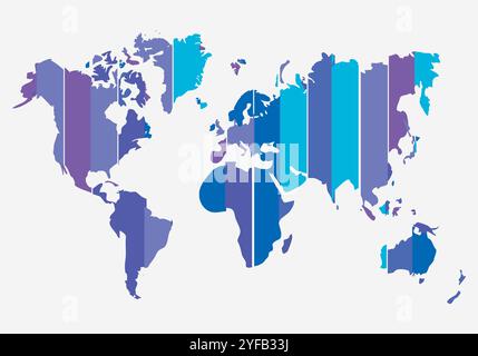 World map. Creative vector illustration. Light background. Business concept Stock Vector
