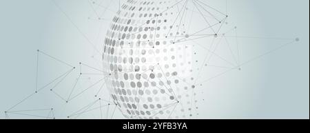 Grunge abstract halftone pattern. Technology modern design. Label design element vector illustration. Dark abstract background Stock Vector