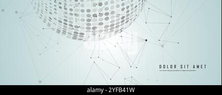 Grunge abstract halftone pattern. Technology modern design. Label design element vector illustration. Dark abstract background Stock Vector