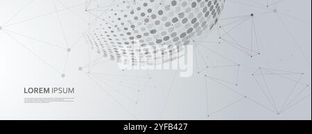 Grunge abstract halftone pattern. Technology modern design. Label design element vector illustration. Dark abstract background Stock Vector