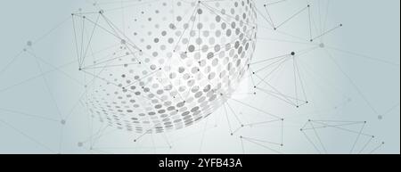 Grunge abstract halftone pattern. Technology modern design. Label design element vector illustration. Dark abstract background Stock Vector