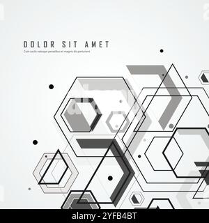 Trendy banner for brochure design. Vector design print template. Flat abstract design. Abstract geometric pattern Stock Vector