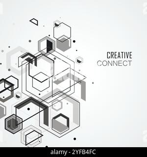Trendy banner for brochure design. Vector design print template. Flat abstract design. Abstract geometric pattern Stock Vector